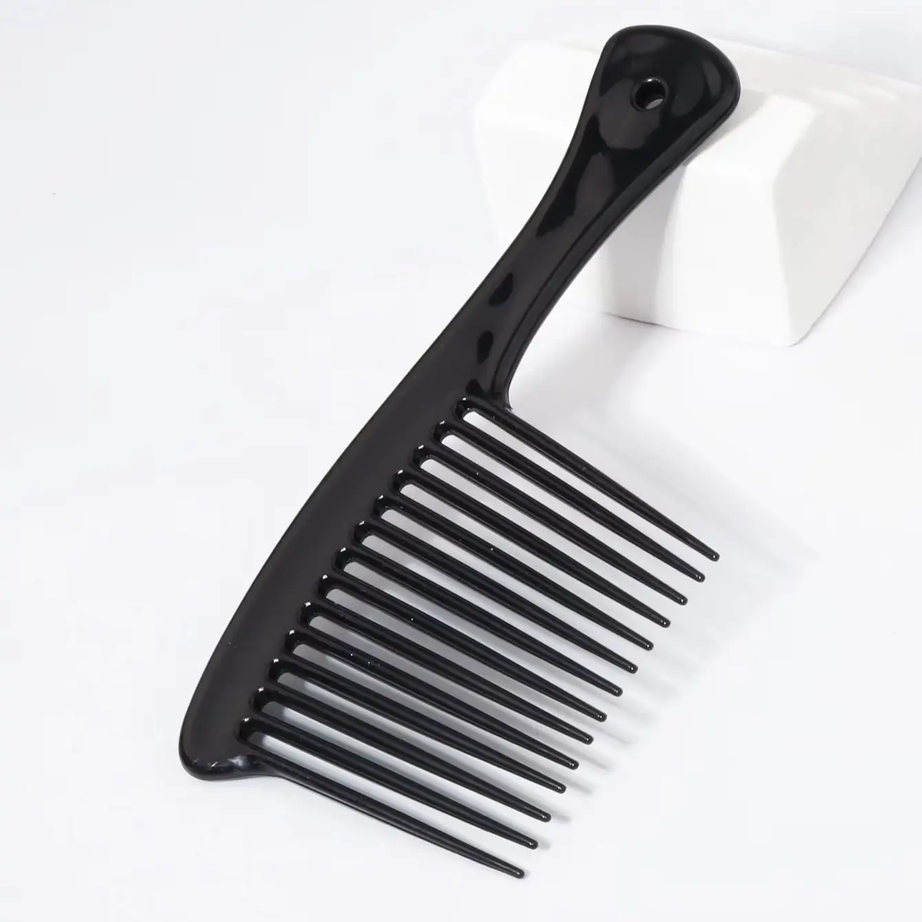 1pc pente de dente largo, pente de ancinho grande, pente de shampoo de salão, adequado para vários tipos de cabelo para acessórios de cabelo