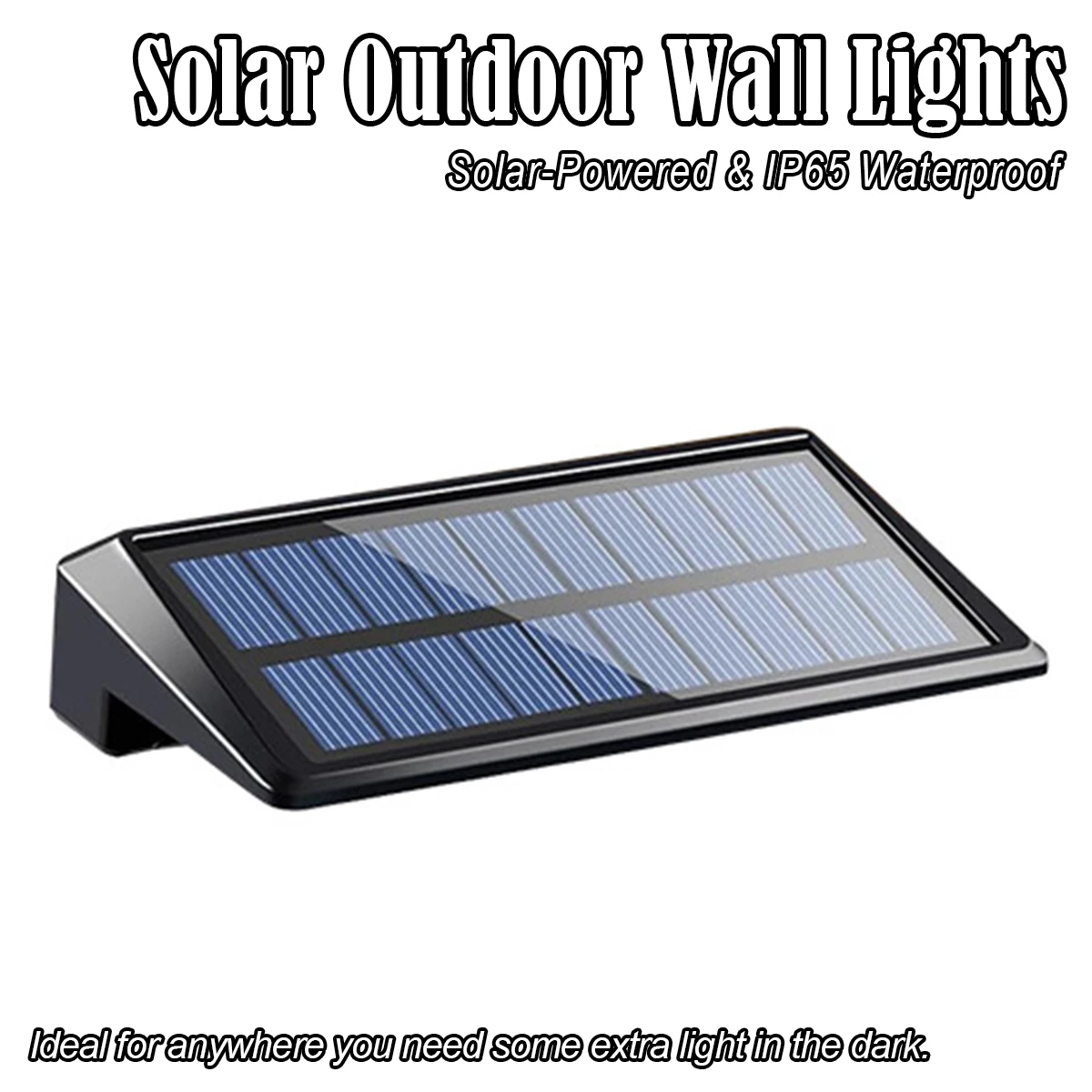 

Solar Fence Lights Outdoor Waterproof Rgb External Garden Wall-mounted Light 3000k Exterior For Motion-sensor Washer Black-shell