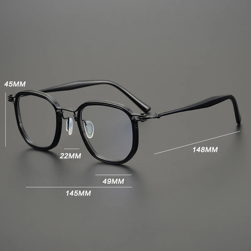 Vintage Titanium Acetate Eyeglasses Frame Men 2022 New Prescription Myopia Optical Glasses Frame Women Korean Luxury Eyewear