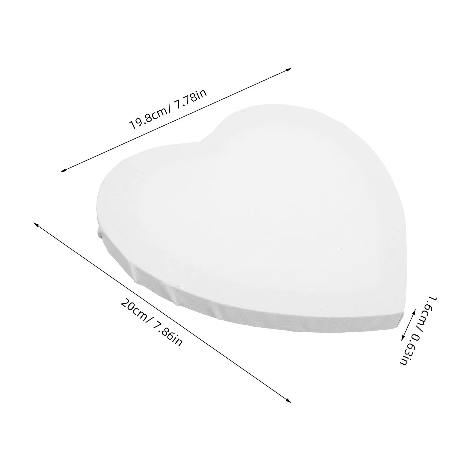 4Pcs Heart Shaped Artist Canvas Cotton Surface Stretched Wood Frame Blank Painting Boards for Oil Acrylic Watercolor Crafts 8