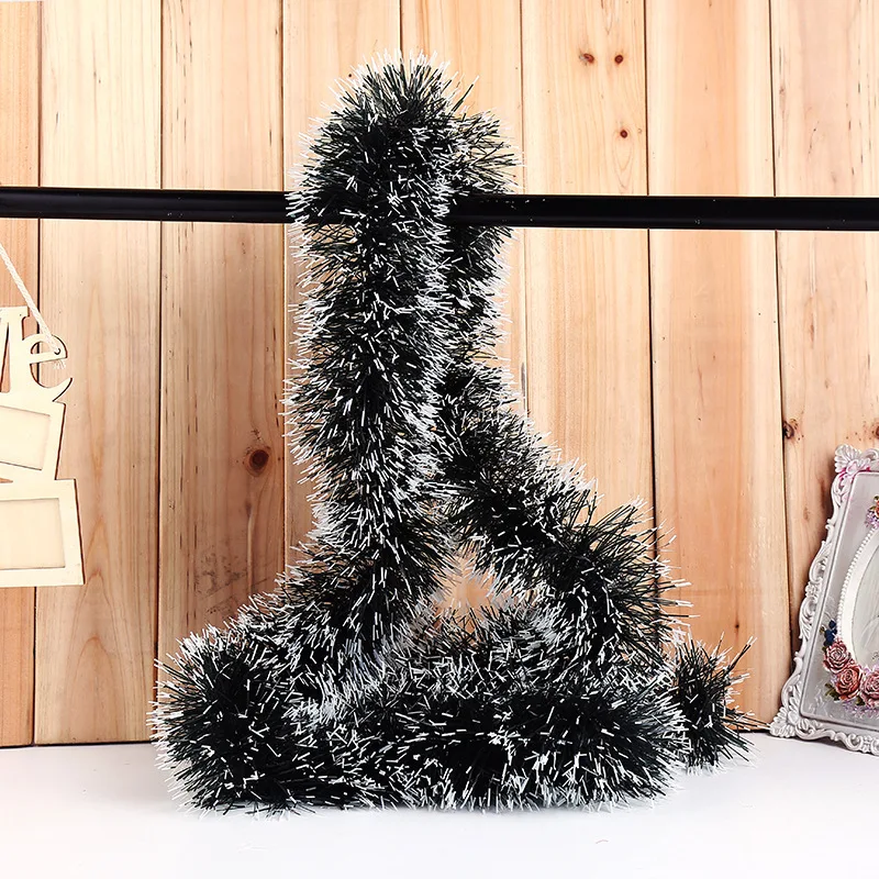 

2 Meters Thick Christmas Tinsel Ribbon Garland Shining Glitter Pendant Hanging Tree Ornaments Party Decoration