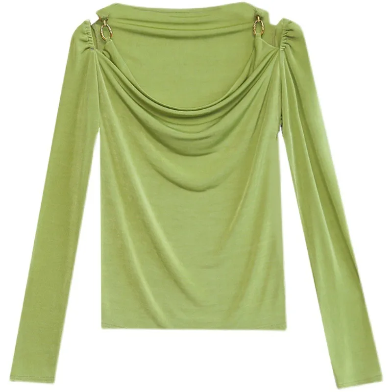 Primavera/Autunno Nuovo Arrivo Top da ballo latino e da sala per le donne T-shirt a maniche lunghe slim fit per la pratica e le prestazioni della danza