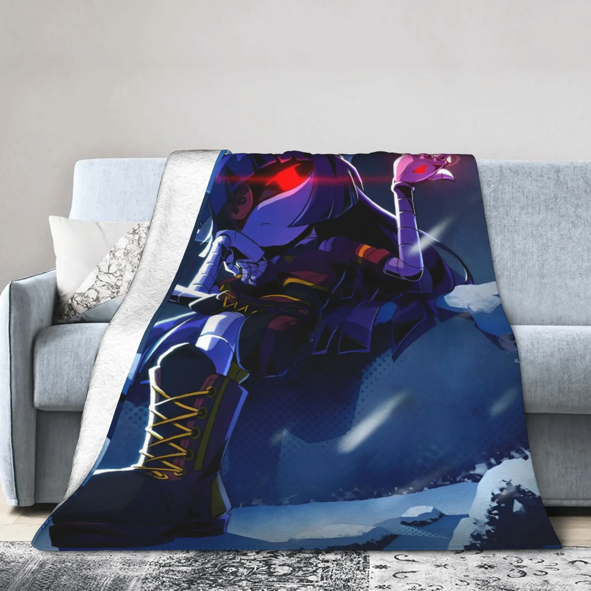 Murders Drones Fleece Throw Blanket Funny Retro Tv Series Blankets for Bed Bedroom Lightweight Bedspread,