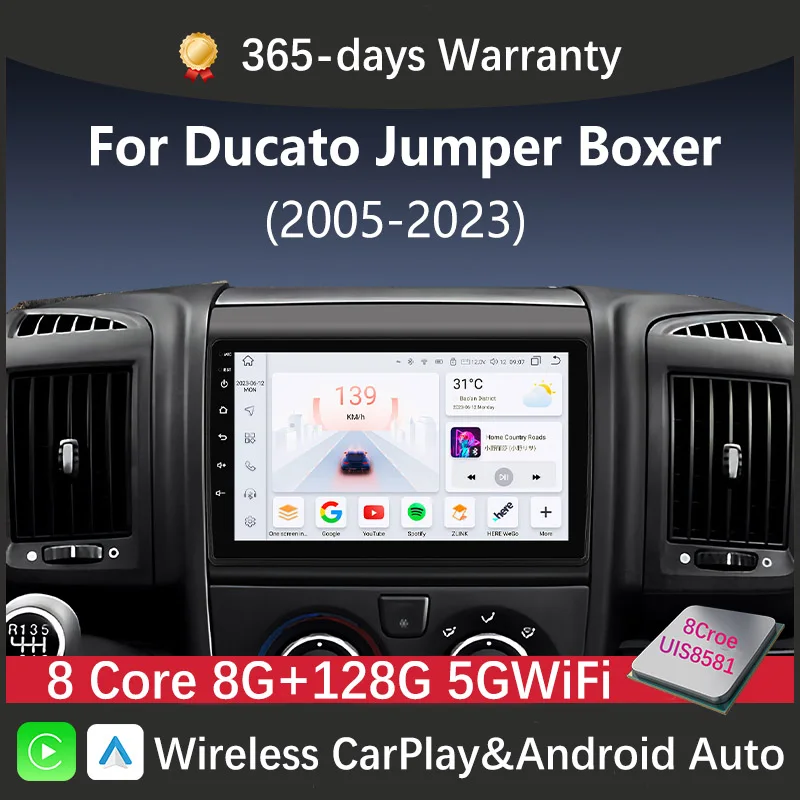 

Автомагнитола на Android для Fiat Ducato, Citroen, Jumper, Peugeot Boxer, 2Din, беспроводная, CarPlay, стерео, GPS-навигация, мультимедийное головное устройство