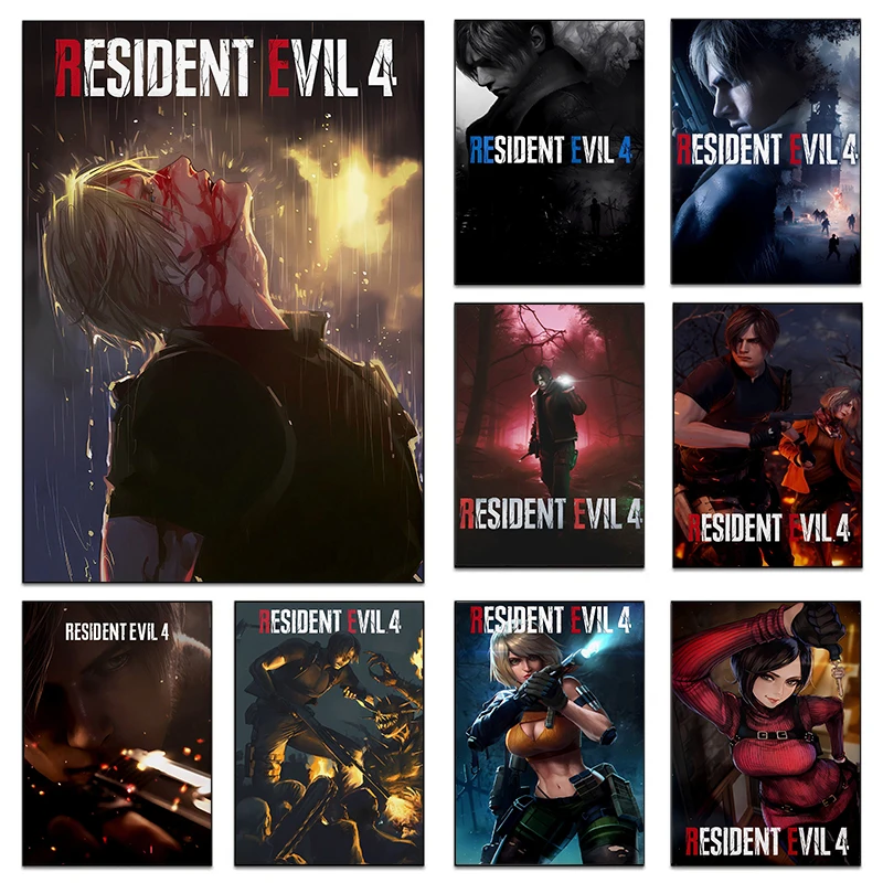 Classic Hot Video Game R-RResident RE E-Evil 4 Posters and Prints Canvas Printing Wall Art Picture for Living Room Home Decor