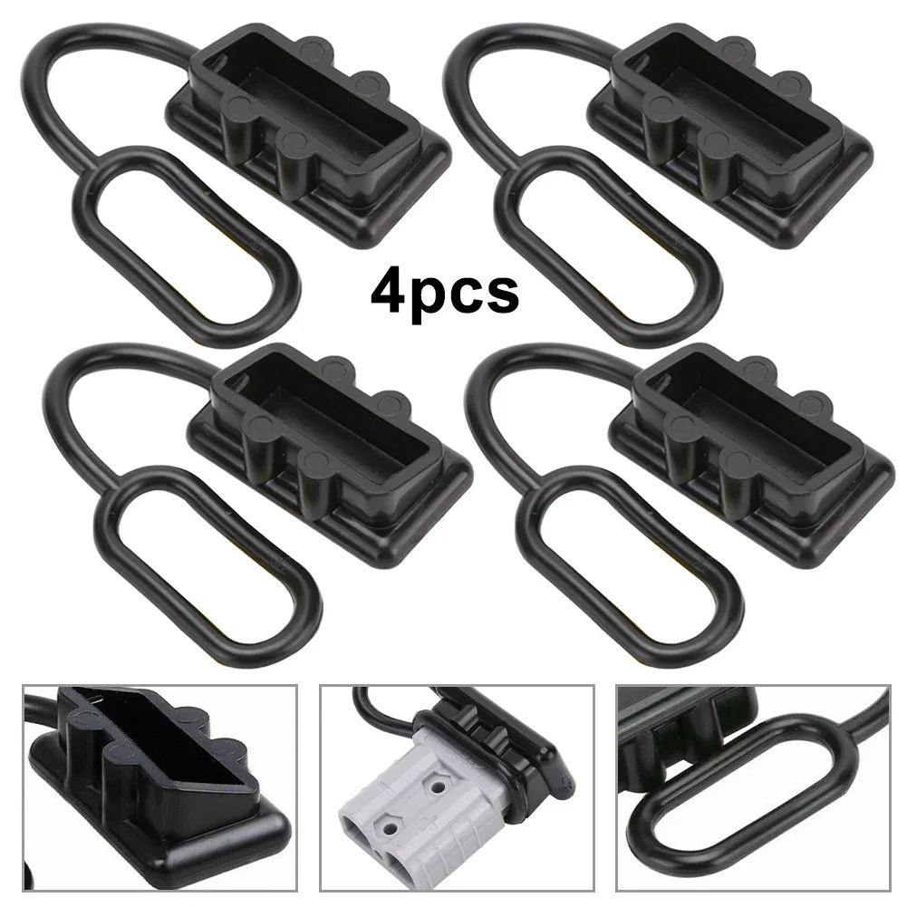 

4x Car Dust Cap For Anderson Plug Cover Connectors 50Amp Battery Connector Kit For Trailer Boat Caravan Connections