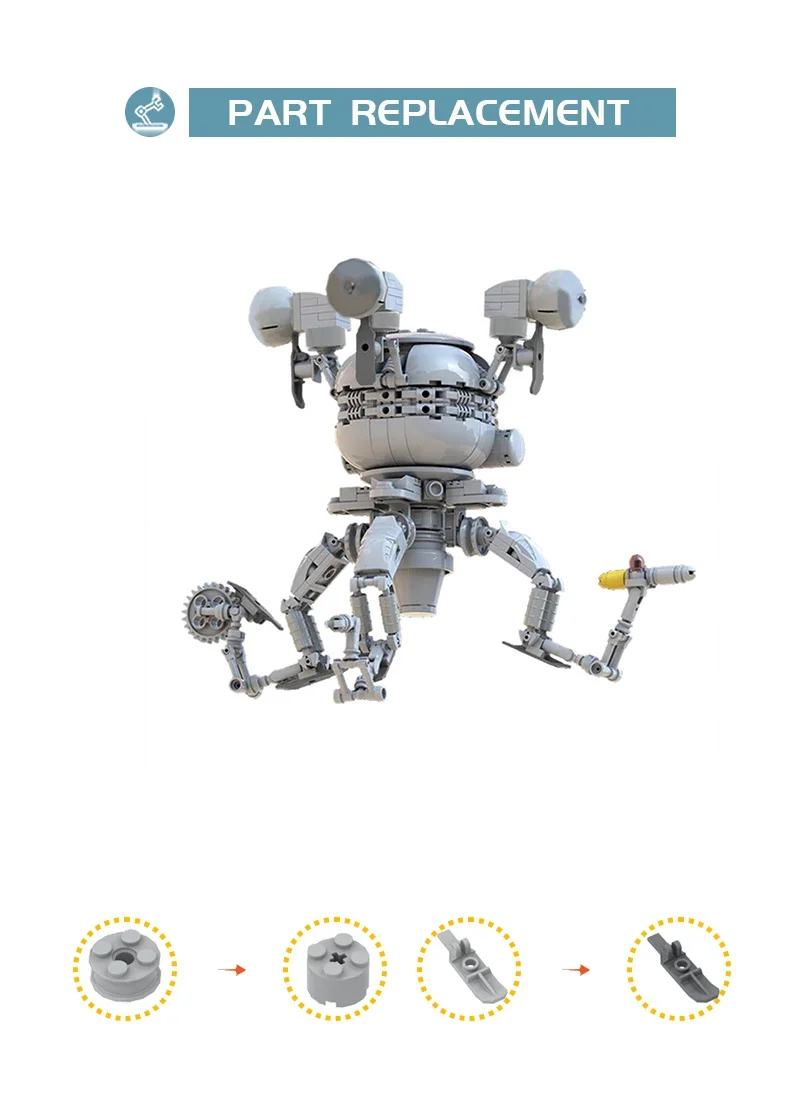 BZB-24137 Mr. Handy Building Blocks 337pcs DIY Toys Radiation Robot Movie Character Model Bricks for Kid Adult Gifts