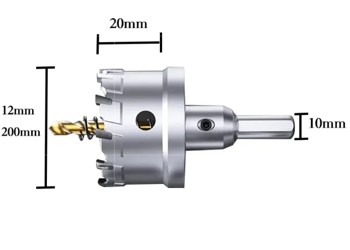 16-125mm Core Drill Bit Stainless Steel Hole Saw TCT Carbide Tip Cobalt Drill Bit Metal Cutting Drilling Power Tools