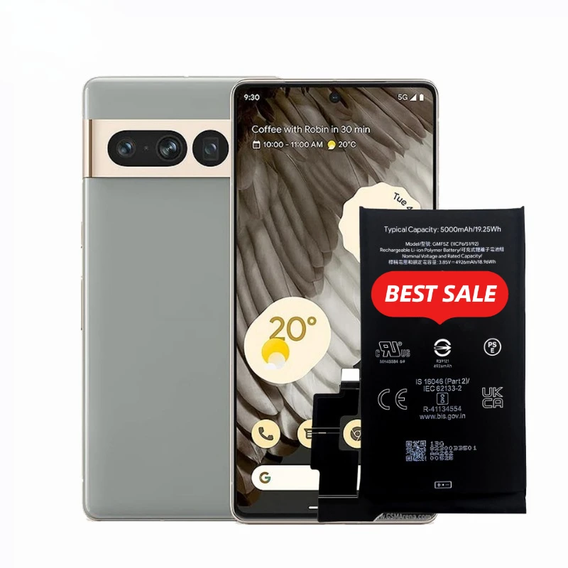 GMF5Z for Google Pixel 7 Pro Phone Battery 0Cycle High Quality High Capacity Battery Replacement Bateria Grade A Cell with Tools