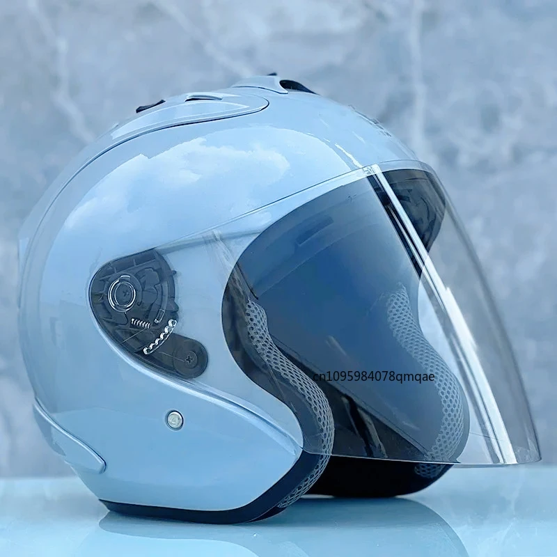 

DOT Approved Open Face Motorcycle Helmet Men and Women Half Face Helmet Motorbike Cement Grey Half Helmet Capacete Casco