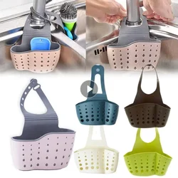 1pc Kitchen Sink Holder Hanging Drain Basket Adjustable Soap Sponge Shelf Organizer Bathroom Holder Rack Kitchen Accessories