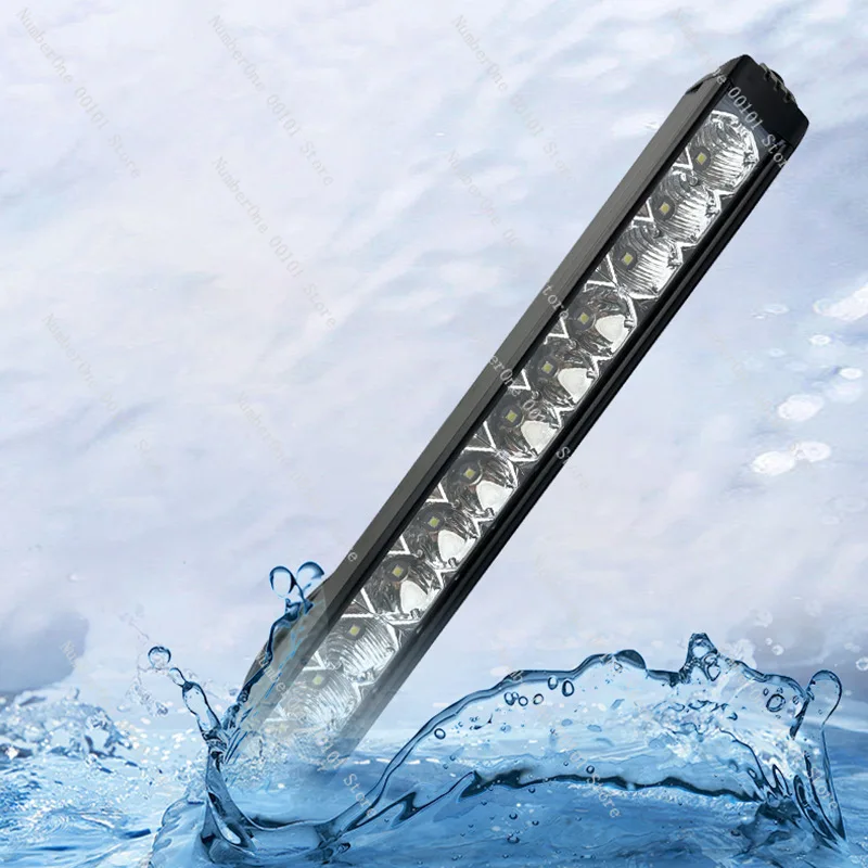 Modified front bar roof light middle net light 120W hood lighting off-road car led strip light customization