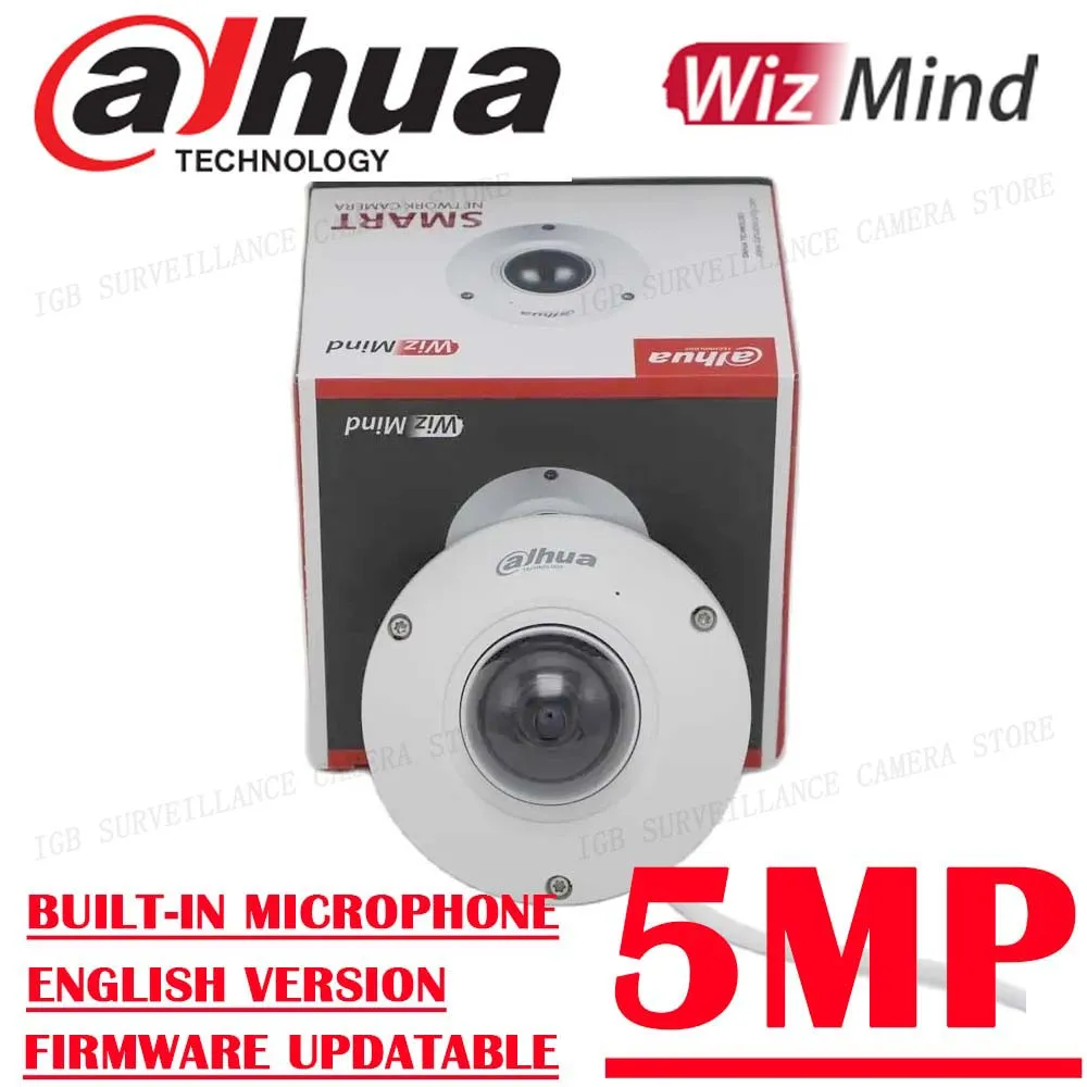 Dahua IPC-EB5541-AS  5MP IP67 IK10 POE WizMind Fisheye Built-in Mic Network CAMERA