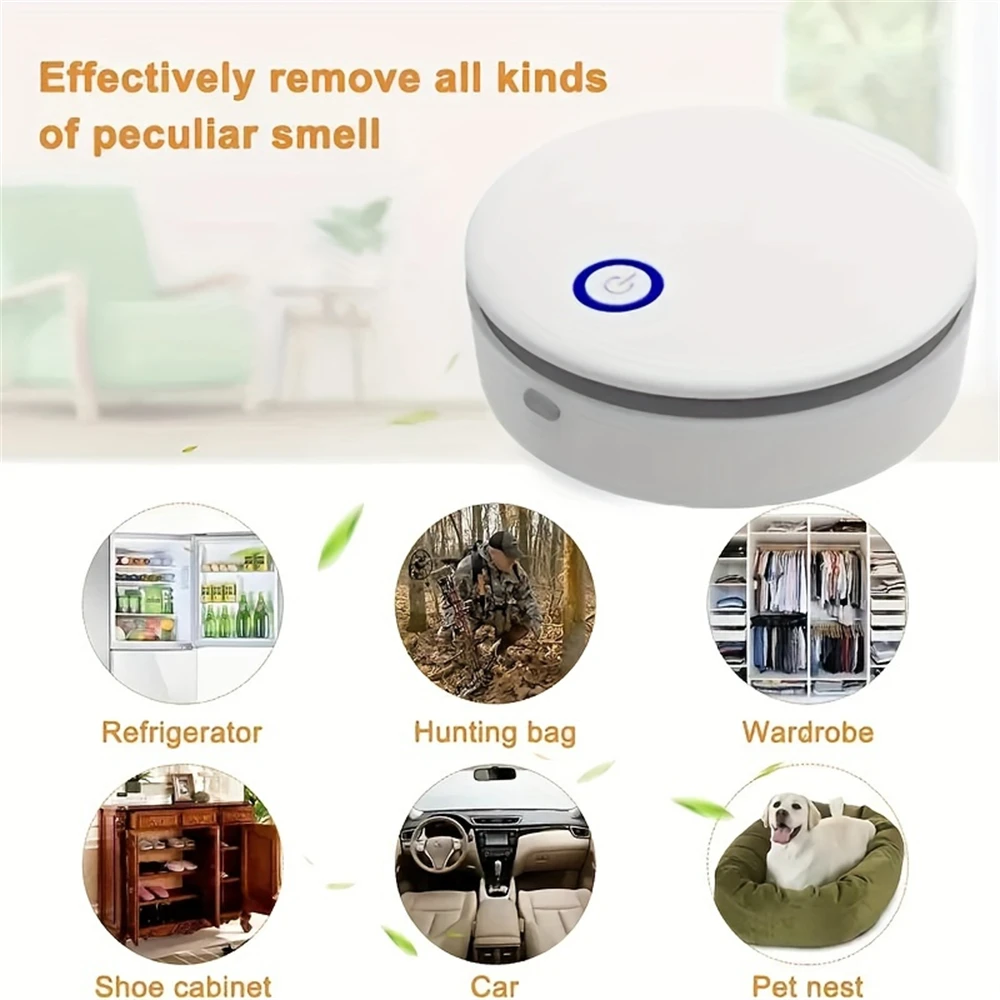 Portable Air Purifier Negative Ion And Ozone Generator Rechargeable Purifying Air And Eliminate Odor Pet And Car Odor Remove
