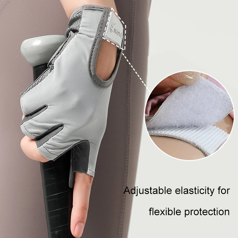 Half Finger Gloves Gym Fitness Anti-Slip Women Sports Exercise Cycling Gloves Female Breathable Fingerless Workout Gloves