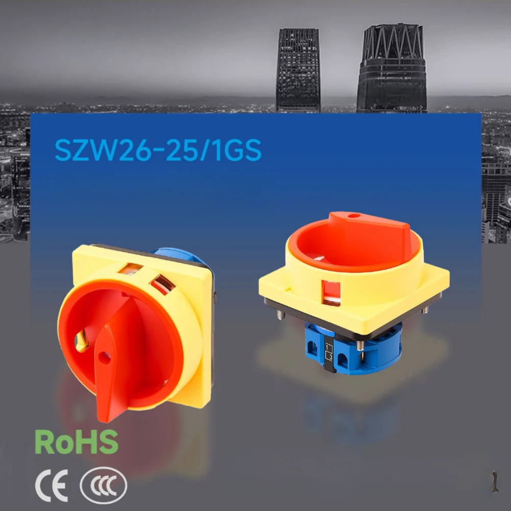 25A Two Position Power Selector Switch 660V Insulation Voltage OFF-ON 1 Section for Motor Starter Applications