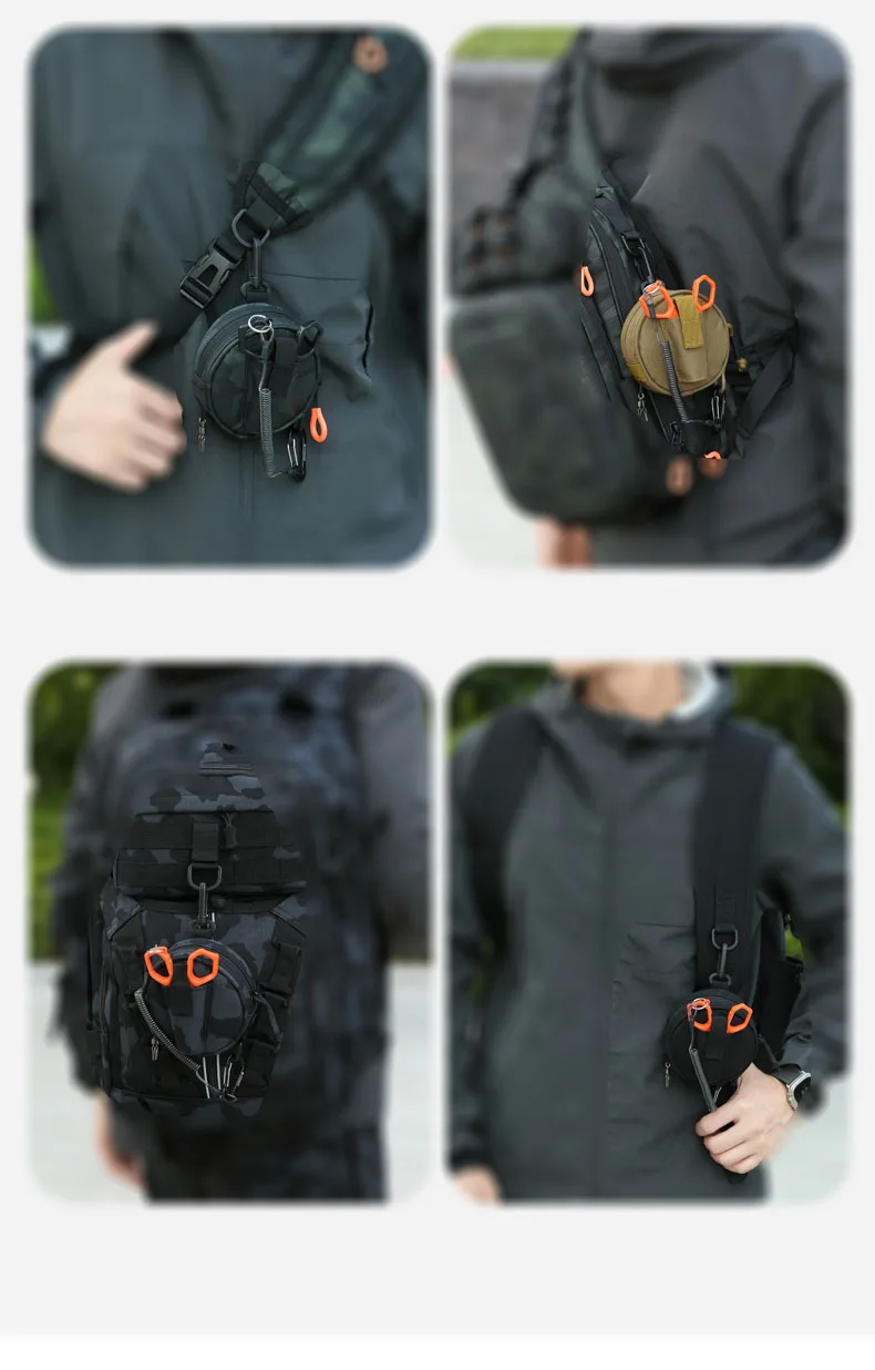 Taktische Molle Tasche Angelschnur Hängen Tasche mit Köder Zangen Halter Mini Brieftasche Karte Schlüssel Pack Camping Wanderung Jagd Geldbörse – Detail 4
