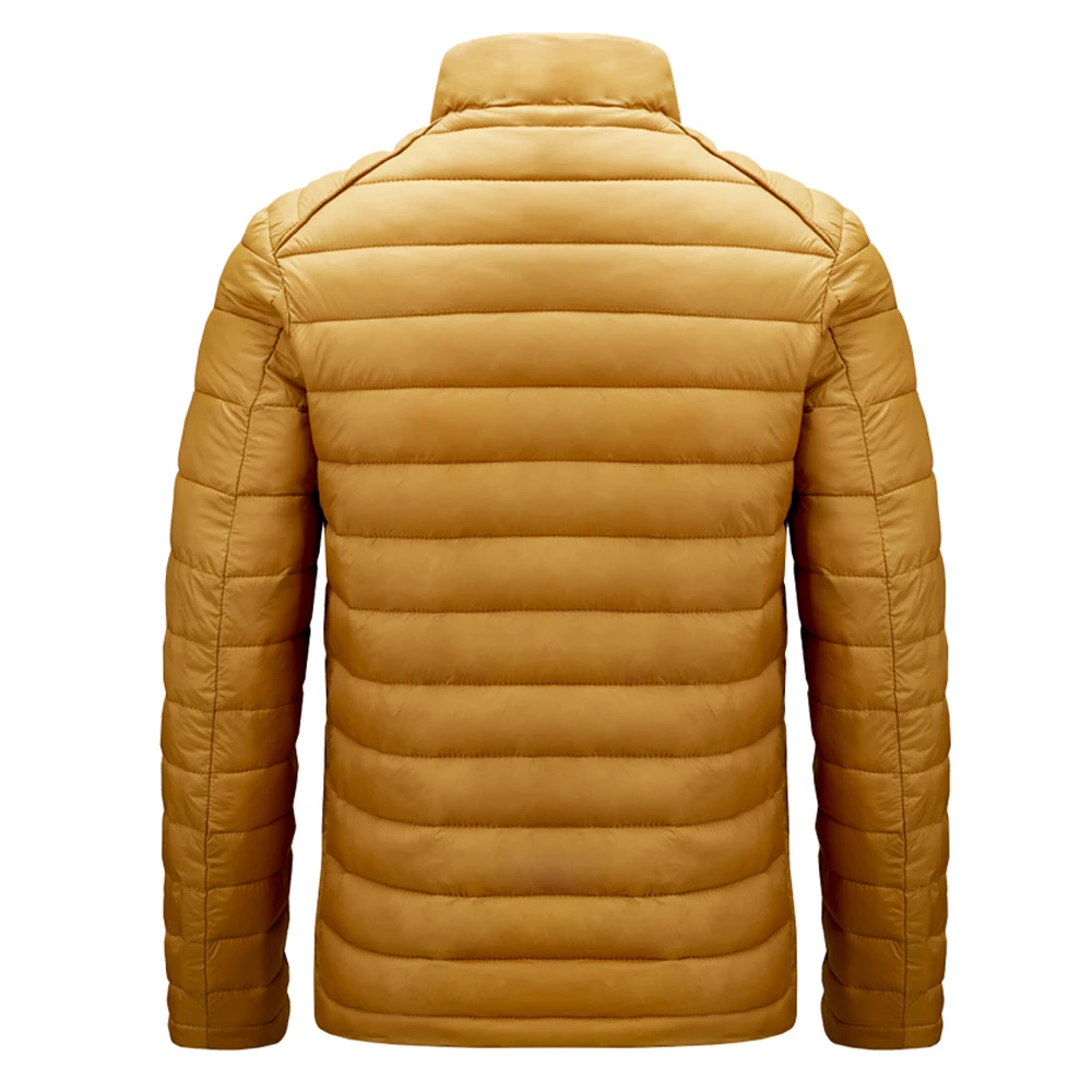 2025 Chaqueta acanalada de algodón ligera para hombre de otoño e invierno Casual juvenil listo para usar cuello alto comercio electrónico transfronterizo