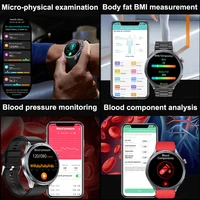 2026 New Body Fat Analysis Health Smart Watch ECG+PPG Uric Acid Blood Pressure Blood Oxygen Clock Call Smart Watch For Men Women - Image 3