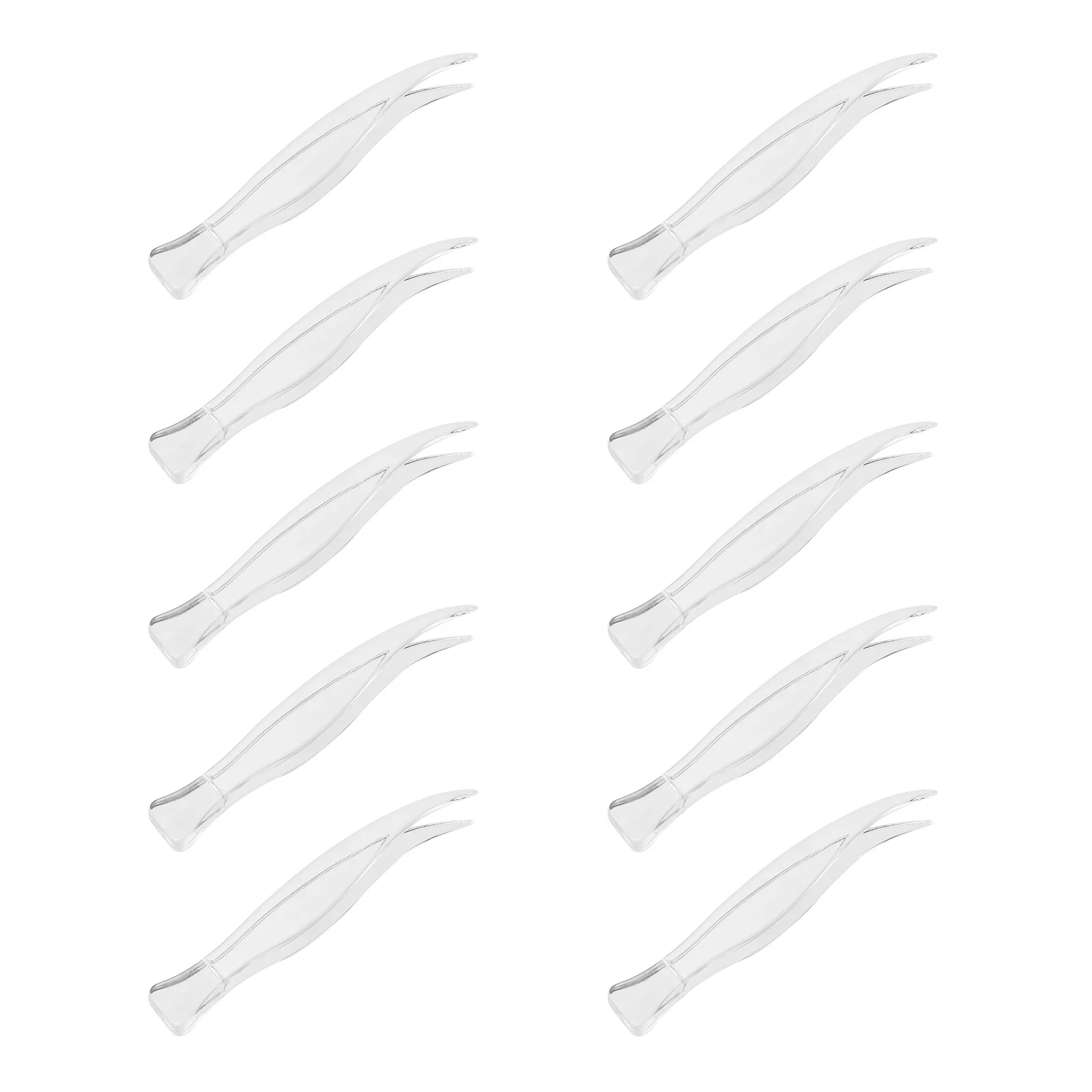 25Pcs Plastic Weight Clips Curved Tweezers Lightweight Portable Easy Carry Pallet Balances Tweezers Mask Eyelashes Clip Makeup