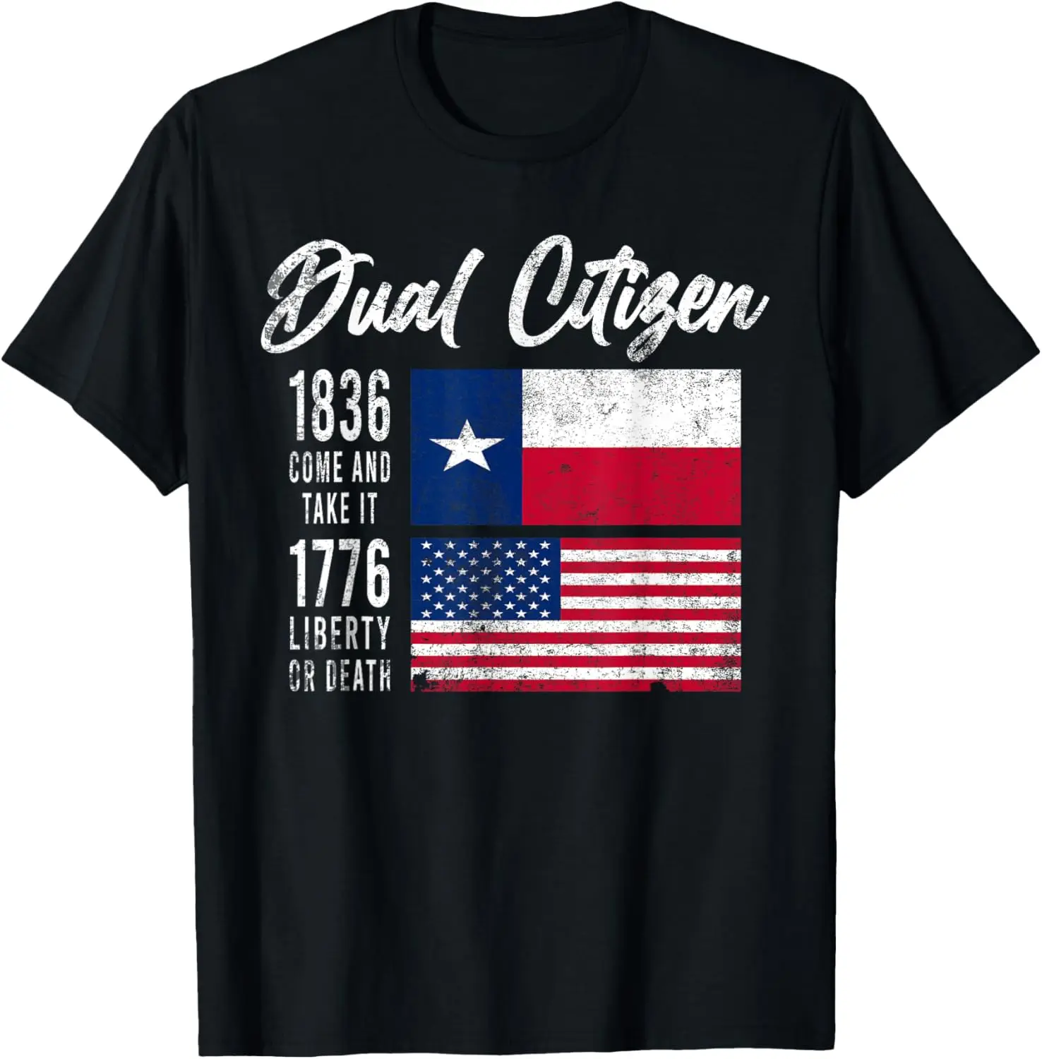 

Винтажная футболка True Texan Dual Citizen Love Texas And America