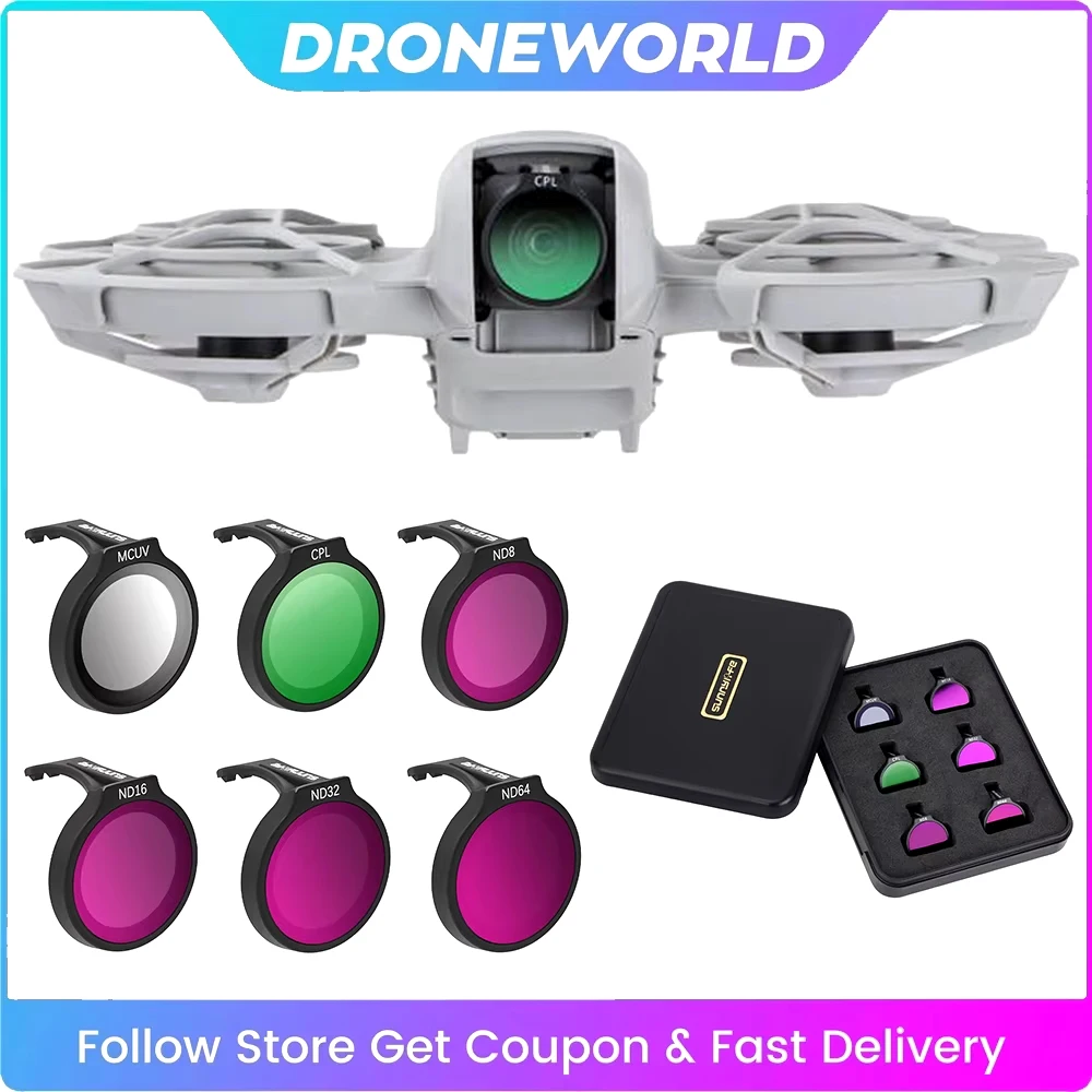 مرشح عدسة لمرشحات DJI Neo ND مجموعة مرشح عدسة الكاميرا ND MCUV HD مرشح الكاميرا الزجاجية البصرية لملحقات DJI Neo