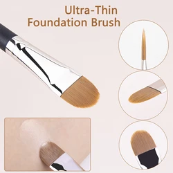 Flat Round Ultra-thin Concealer Makeup Brush Upgraded Professional Precise Liquid Foundation Cream Concealer Make-up Tool