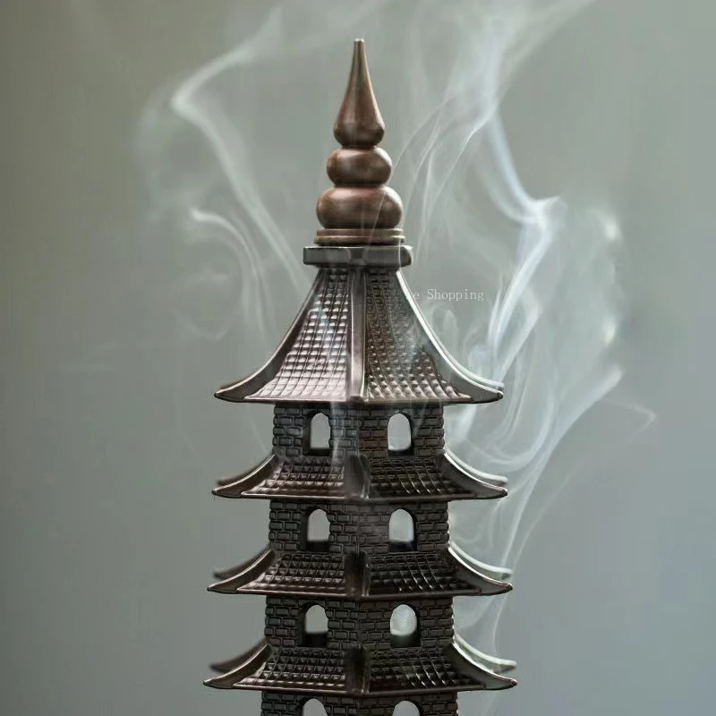 Wenchangta Incense Burner Wire Incense Lying Retro Incense Holder Home Indoor Ancestral Temple Decoration Aromatherapy Appliance