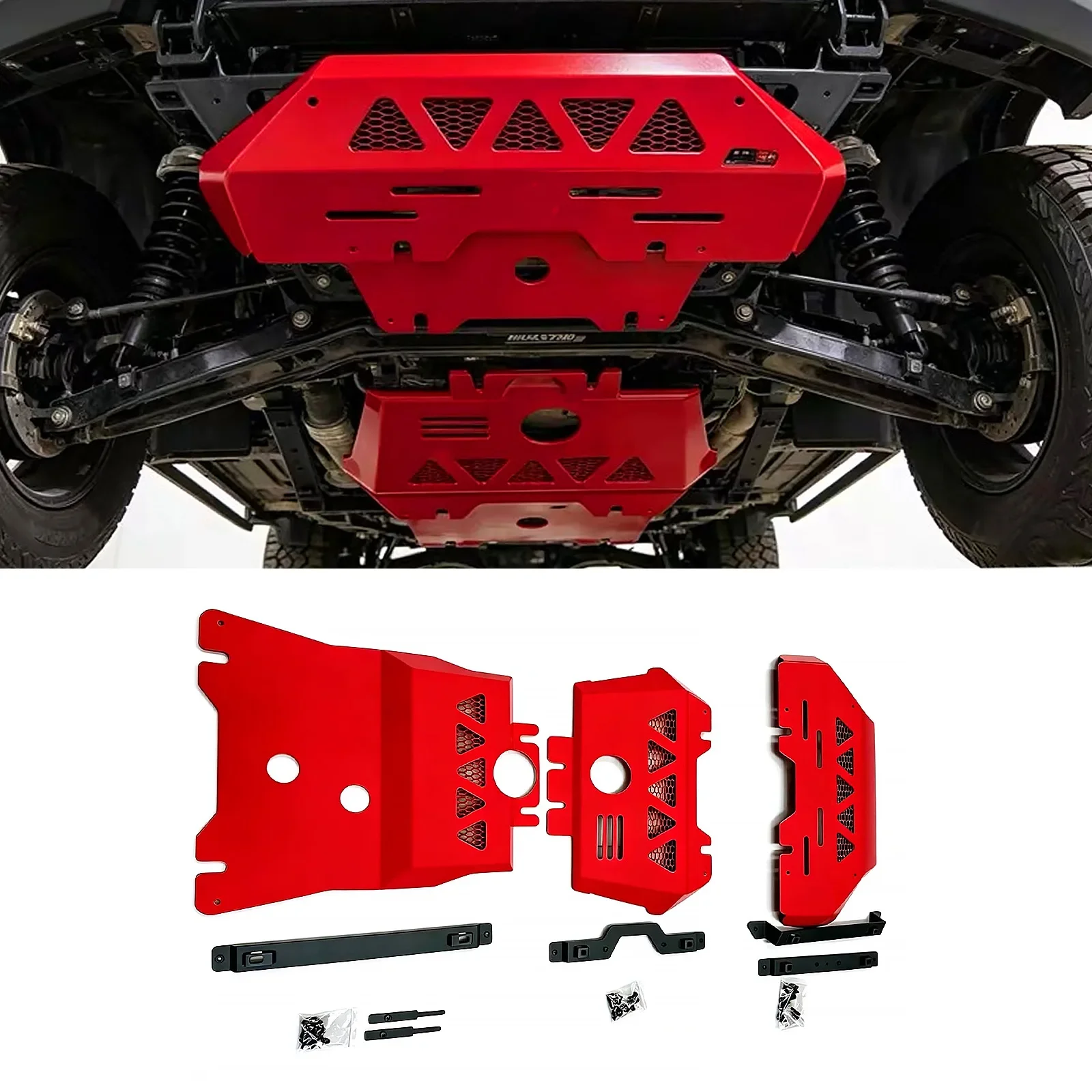 For Toyota Hilux 2026 Car Aluminum Alloy Engine Under Guard Chassis Skid Plate Anti-collision Bottom Shield Protective Parts detail image 1