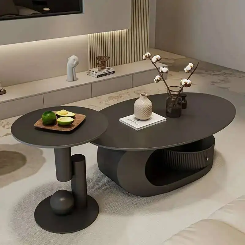 طاولة قهوة مصممة للمساحة، جانبية جمالية، ديكور شفاف وحديث، طاولة قهوة فريدة من نوعها، أثاث قاعة المدخل #1