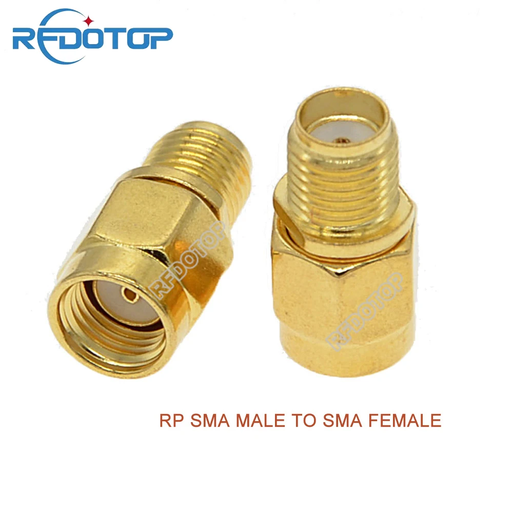 

100PCS/lot RP-SMA Male Plug to SMA Female Jack Straight Connector for Wifi Radio Antenna SMA-K to RPSMA-K RF Coaxial Adapter