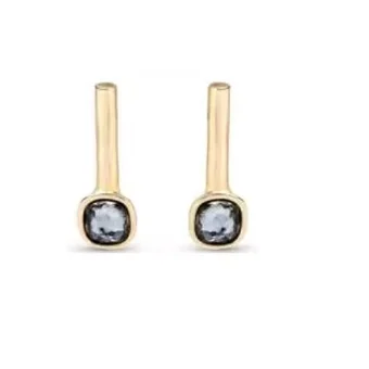 

UNOde50 European and American Unique Quadrilateral Black Crystal Silver Geometric Earrings Women's Jewelry Gift