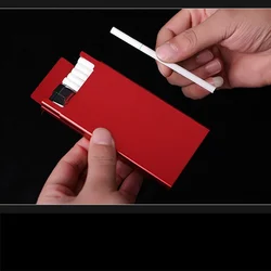 Aluminum Alloy Sliding Lid Cigarette Case for Women's Slim Cigarettes, 20pcs, Large Capacity, Ultra-thin and Fashionable