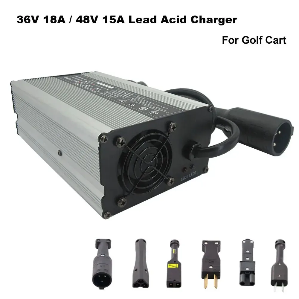 36V 18A 20A 48V 15A Lead Acid Golf Cart Buggy Battery Charger 36 Volt Club Car Forklift EZGO TXT RXV RV Charger