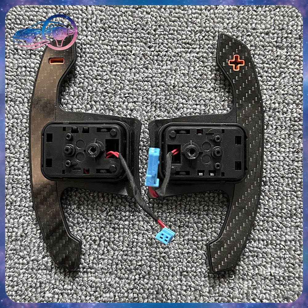 Carbon Fiber Steering Wheel Paddle Shifters for BMW 3 Series 5 Series G20 G30 F30 F35 Orange Large Gear Shift Extension