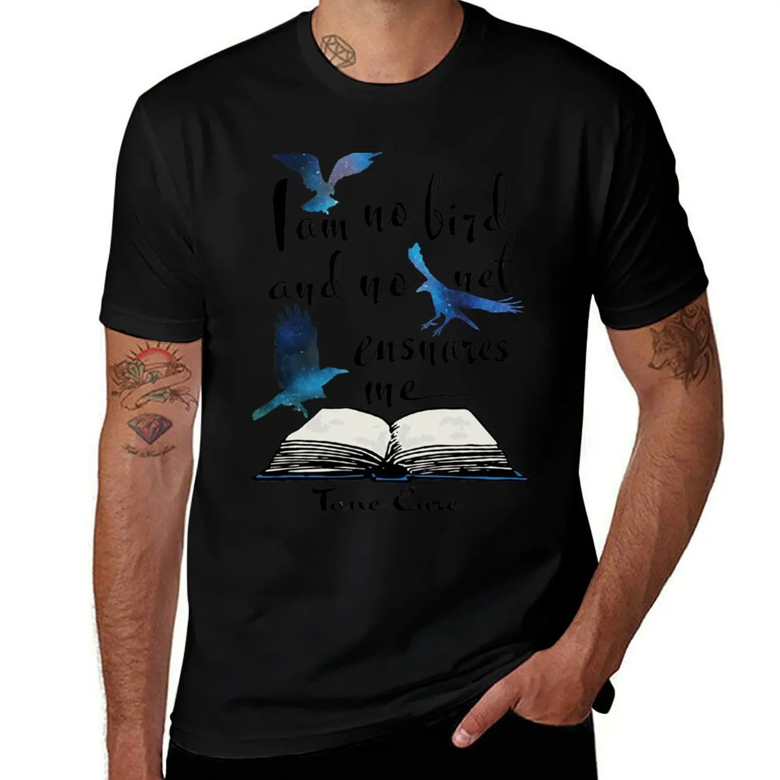 Jane Eyre, I am no bird quote T-Shirt Gym Exercise Short Sleeve T-Shirt