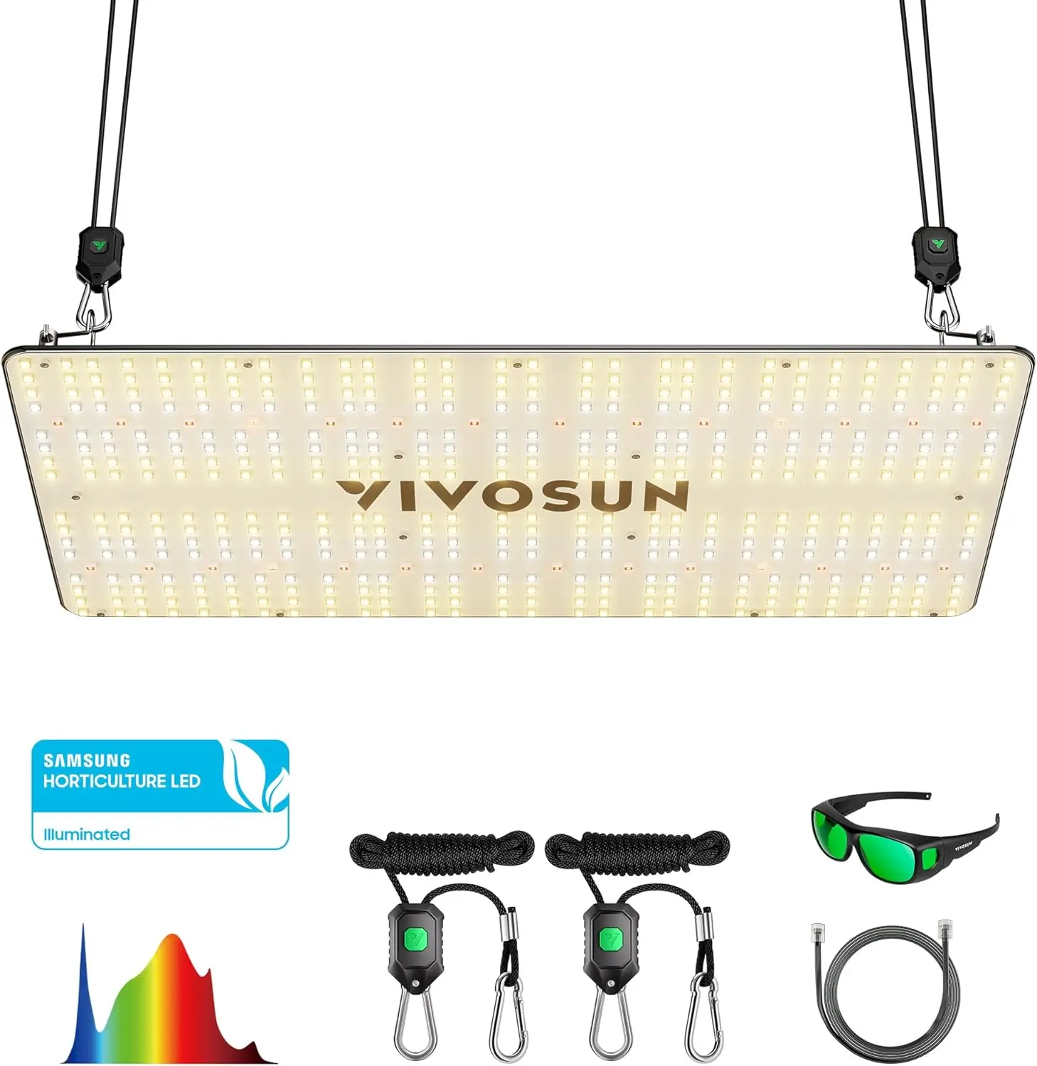 

Driver Dimmable Lights Sunlike Full Spectrum w/Grow Glasses for Seedling Veg & Bloom Plant Growing Lamps for 4x2/3x3 Grow Tent