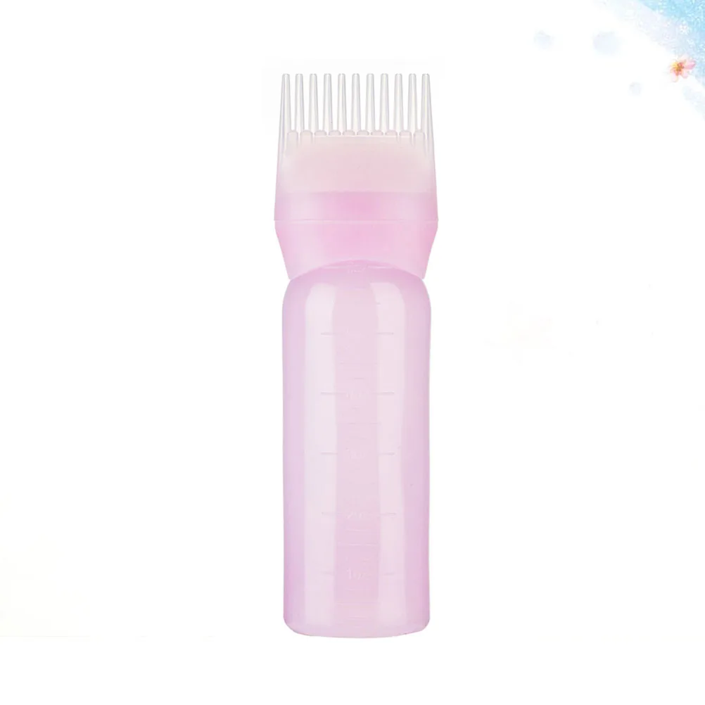 

Style Applicator Bottle Pink Plastic Hair Dye Applicator with Comb Fine Stream Flow for Uniform Coloring Rinse Or Shampoo