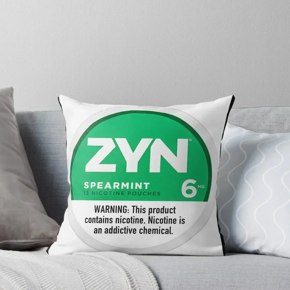 

Zyn Shirt Sticker Nicotine Pouches Poster Chill Cool Mint Throw Pillow Sofa Decorative Covers pillow