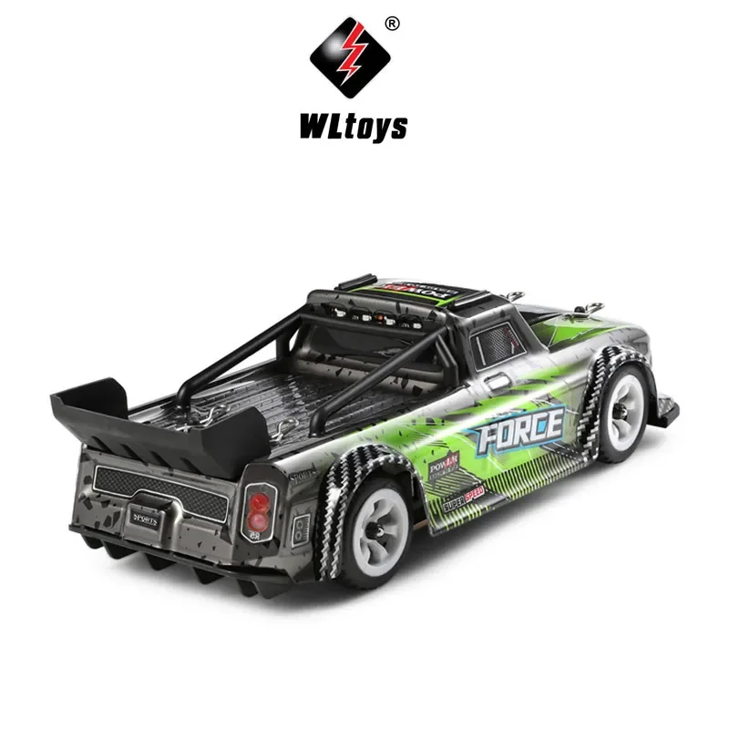 WL 284131 1-28 Four-wheel Drive Short Truck Alloy Chassis With Light Remote Control Drift Full Simulation Car Model Toy