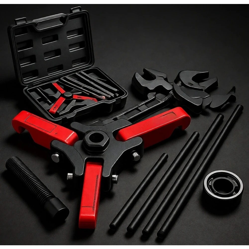 

Adjustable Three Jaw Harmonic Balancer Puller Kit for Late Model Cars and Trucks Remove Damper Pulleys in Tight Spaces