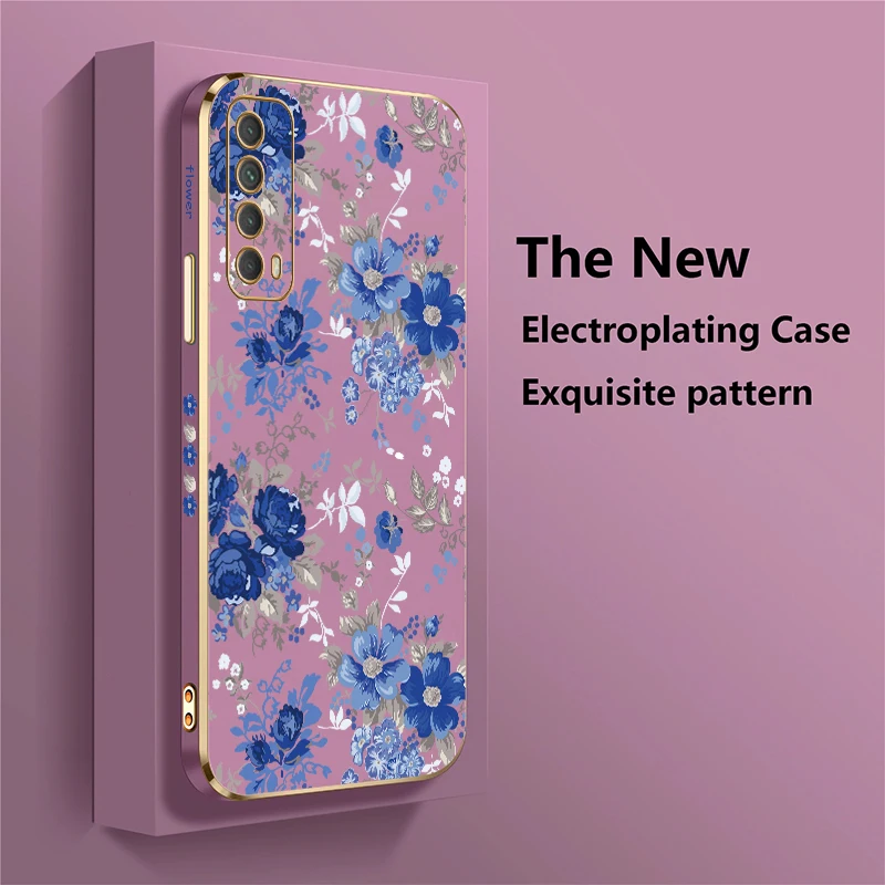 حافظة هاتف ناعمة من البولي يوريثان لهاتف هواوي Y7A Y9S Y7 Prime Pro 2019 استمتع بـ 9 9E 10 Plus 20 SE غطاء بنمط زهرة مقاوم للصدمات #3