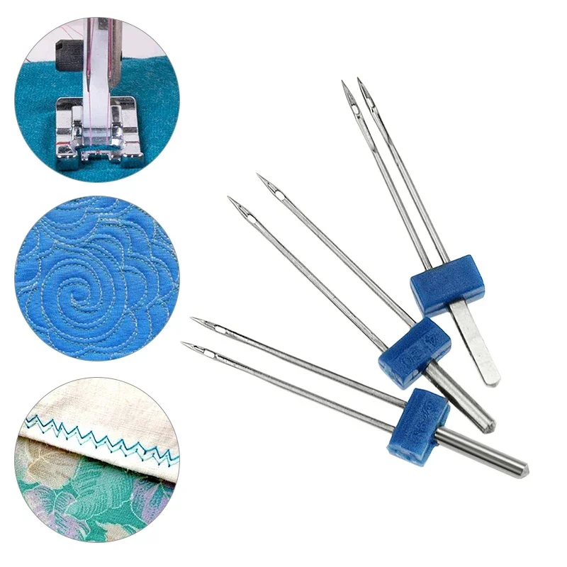 3pcs Double Twin Needle Pins Steel Twin Stretch Machine Needles 2mm 3mm 4mm Household Multi Function Sewing Machine Accessories