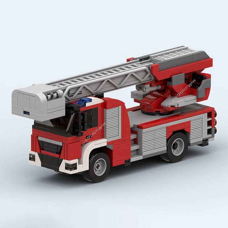 City Vehicle Multifunctional  Fire Ladder Truck MOC Building Blocks Model Bricks Sets Assemble Display Children's Toys Gifts