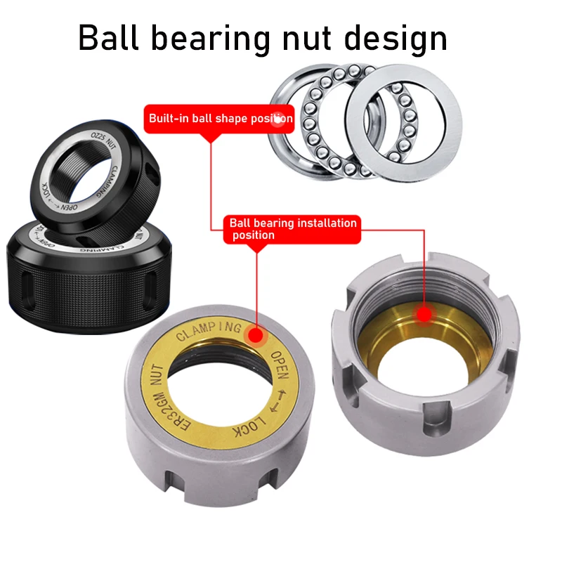 Ball Wheel Bearing Nut ER25 ER32 GM High Precision OZ25 OZ32 Nut Bearing Nut Ball nut OZ ER Nut ER11 ER16 ER20 ER25 ER32 ER40