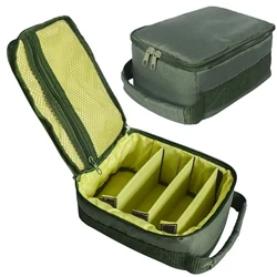 Portable Fishing Reel Storage Bag Fly Lure Line Tackle Gear Organizer Zipper