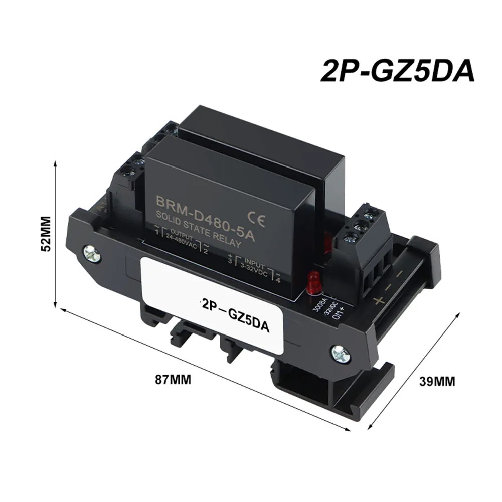 1pc Rail Type Solid State Relay Module DA Non-contact SSR Module DC Controlled AC  Electrical Equipment Supplies Accessories