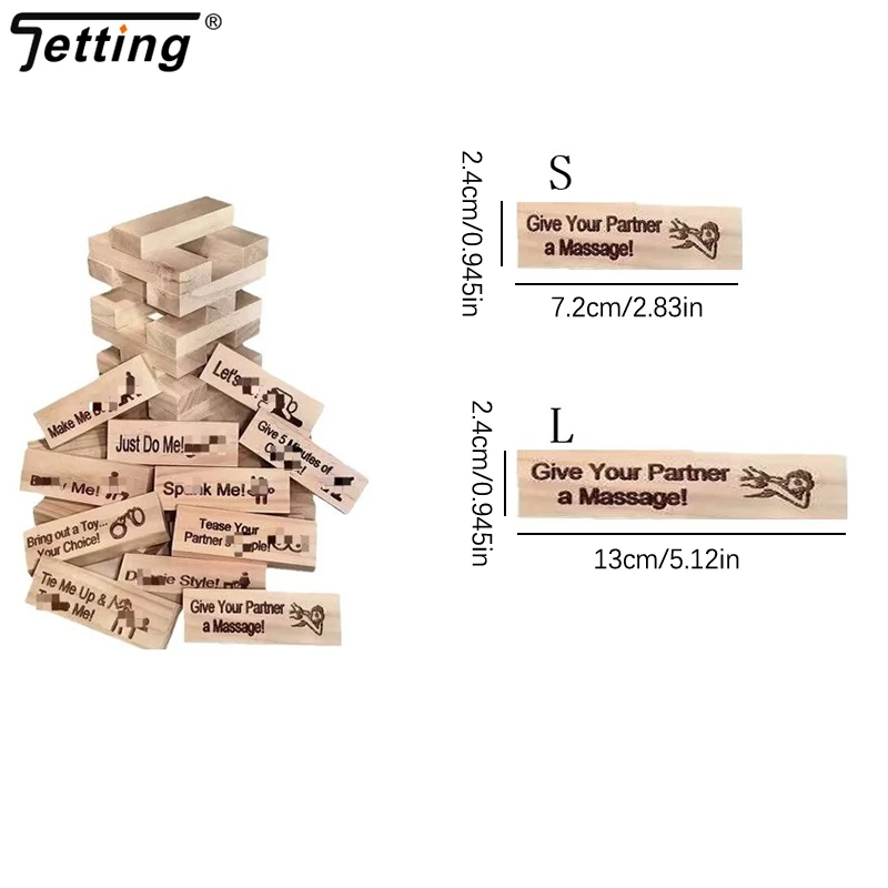 Juego de torre de bloques apilables para parejas, juego de bloques apilables, Ideas para citas nocturnas, San Valentín, fiesta nocturna