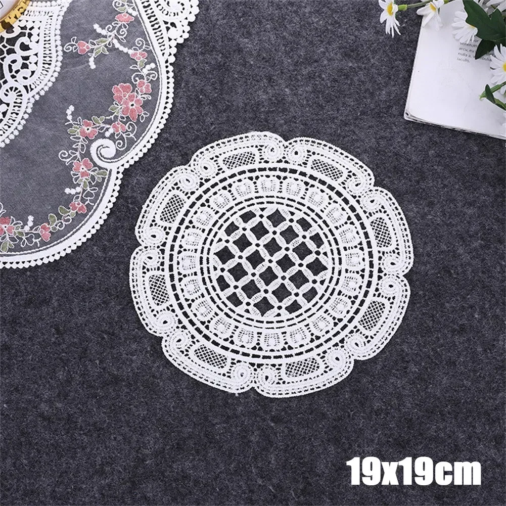 Vintage Crochet Round Lace Doilies, Classic White Color, Nostalgic and Elegant, Perfect Table Decoration for Home and Parties