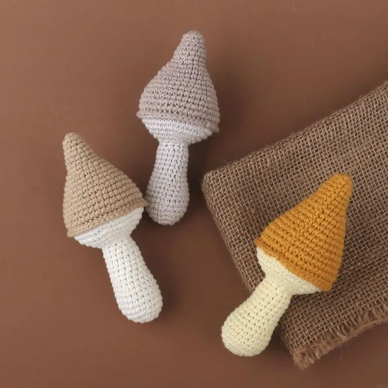 

96GC Crochet Mushroom фаршированный игрушечный вязаный вязаный подарок для мальчиков и девочек подарок